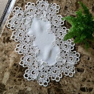 Home decor white lace table napkin